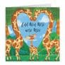 And Then There Were Three New Baby Card Cute Giraffes Jungle